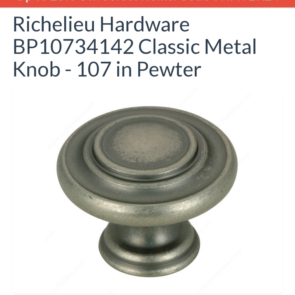 SET OF 8..New..Pewter Metal Knobs...